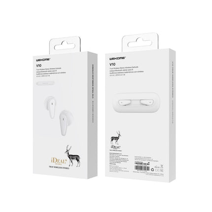 WK V10 White Deer Series TWS IPX4 In-ear Waterproof Bluetooth 5.0 Earphone with Charging Box-garmade.com