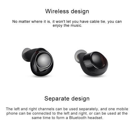 Drawer Type S2 Ear-in TWS Bluetooth V5.0 Wireless Earphones(Grey)-garmade.com