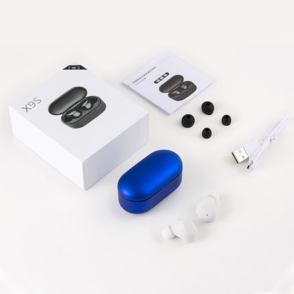 X9S TWS Bluetooth V5.0 Stereo Wireless Earphones with LED Charging Box(White)-garmade.com