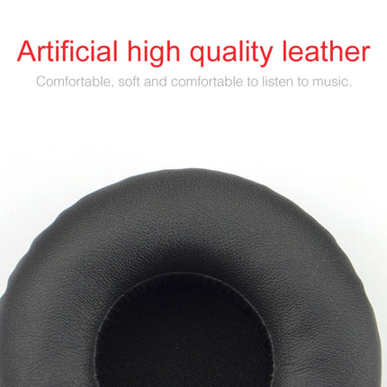 2pcs For JBL Synchros S400BT Headphones Imitation Leather + Memory Foam Soft Earphone Protective Cover Earmuffs(Black)-garmade.com
