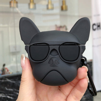 Silicone Cartoon Cute Bulldog Shape Earphones Shockproof Protective Case for Apple AirPods 1 / 2-garmade.com
