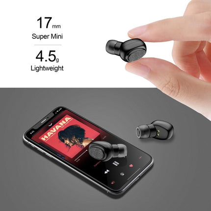 YH-03 TWS V5.0 Wireless Stereo Bluetooth Headset with Charging Case, Support Voice Assistant(Black)-garmade.com