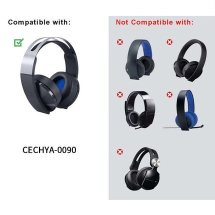 2pcs For Sony PS4 7.1 PlayStation Platinum CECHYA-0090 Earphone Cushion Cover Earmuffs Replacement Earpads Without Mesh-garmade.com