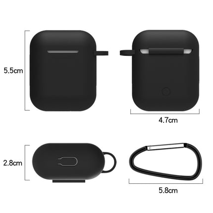 7 PCS Wireless Earphones Shockproof Silicone Protective Case for Apple AirPods 1 / 2(Black White)-garmade.com