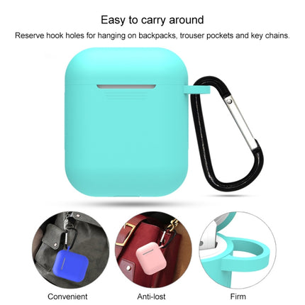 7 PCS Wireless Earphones Shockproof Silicone Protective Case for Apple AirPods 1 / 2(White + Black)-garmade.com