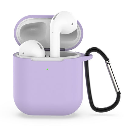 Wireless Earphones Shockproof Silicone Protective Case for Apple AirPods 1 / 2(Purple)-garmade.com