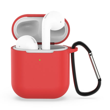 Wireless Earphones Shockproof Silicone Protective Case for Apple AirPods 1 / 2(Red)-garmade.com