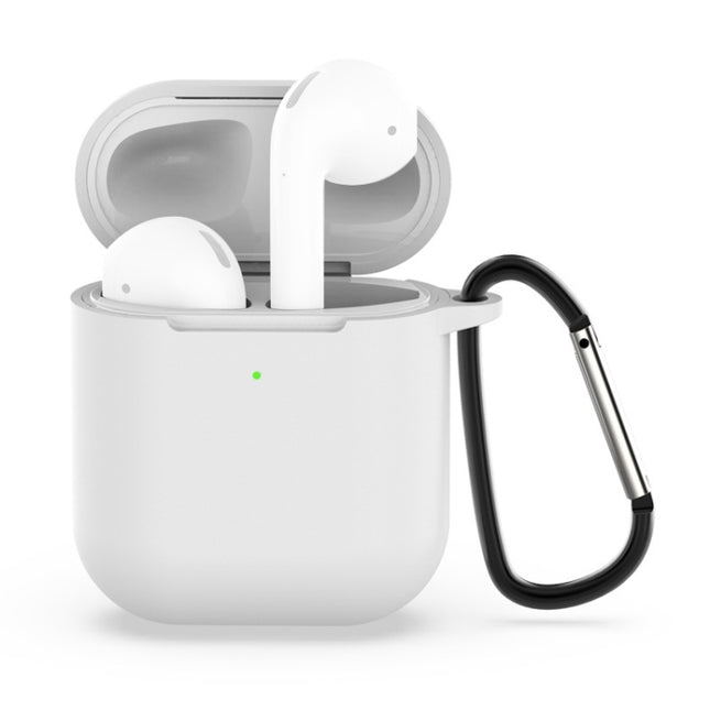 Wireless Earphones Shockproof Silicone Protective Case for Apple AirPods 1 / 2(White)-garmade.com