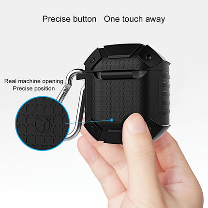 Wireless Earphones Shockproof Armor Silicone Protective Case for Apple AirPods 1 / 2, Regular Version(Blue)-garmade.com