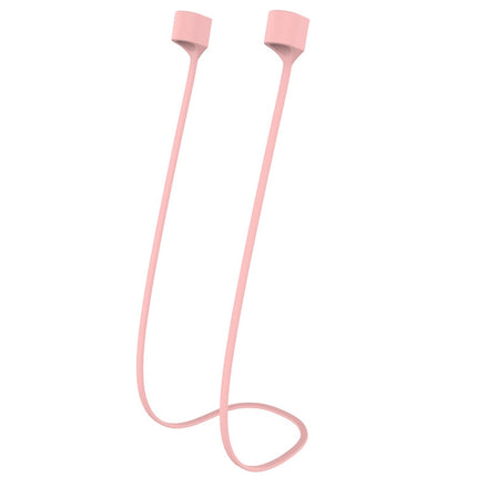 Wireless Bluetooth Headset Anti-lost Rope Magnetic Silicone Lanyard for Apple AirPods 1 / 2(Pink)-garmade.com