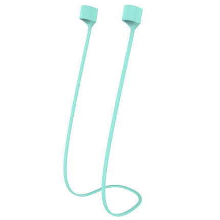 Wireless Bluetooth Headset Anti-lost Rope Magnetic Silicone Lanyard for Apple AirPods 1 / 2(Mint Green)-garmade.com