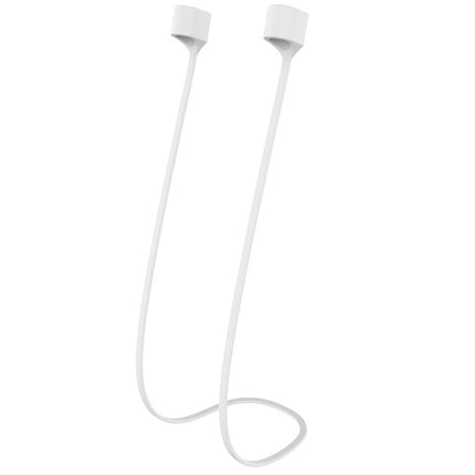 Wireless Bluetooth Headset Anti-lost Rope Magnetic Silicone Lanyard for Apple AirPods 1 / 2(White)-garmade.com