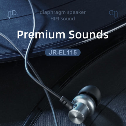 JOYROOM JR-EL115 Metal In-ear Wired Control Earphone (Grey)-garmade.com