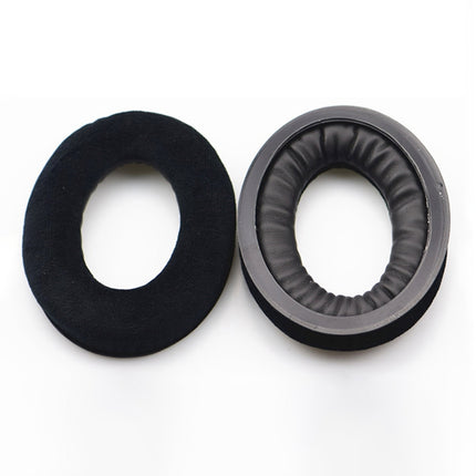 2 PCS For Sennheiser HD515 / HD555 / HD595 / HD598 / HD558 / PC360 Flannel Earphone Cushion Cover Earmuffs Replacement Earpads with Tone Tuning Cotton(Black)-garmade.com