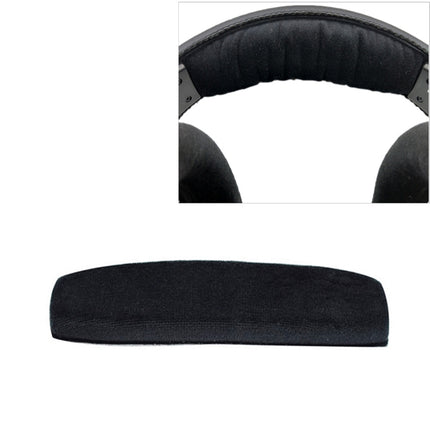 2 PCS For Sennheiser HD515 / HD555 / HD595 / HD598 / HD558 / PC360 Flannel Replacement Headband Head Beam Headgear Cover(Black)-garmade.com