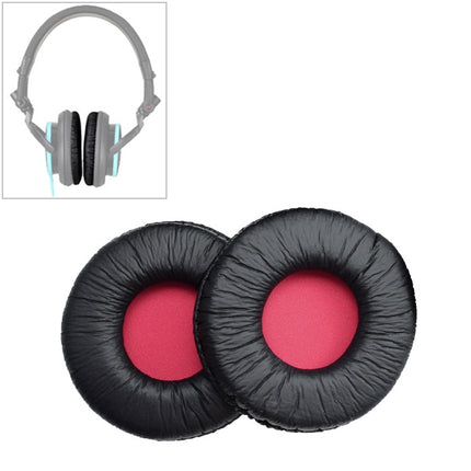 2 PCS For SONY MDR-V55 Earphone Cushion Leather Cover Earmuffs Replacement Earpads (Red)-garmade.com