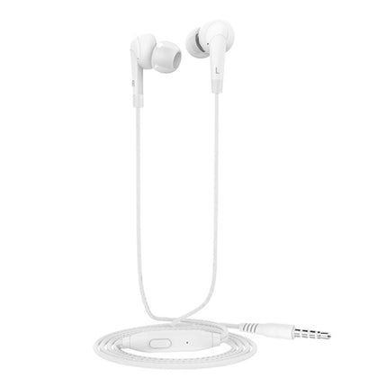 Langsdom MJ62 1.2m Wired In Ear 3.5mm Interface Stereo Earphones with Mic (White)-garmade.com