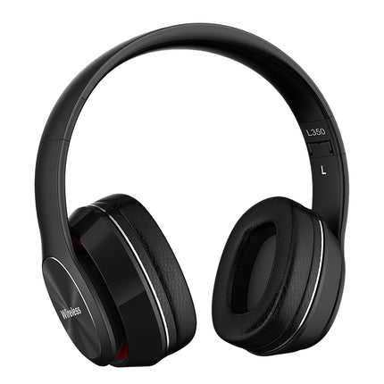L350 Foldable Wireless Sports Stereo Bluetooth Headset, Supports IOS Power Display & HD Calling & FM & TF Card & 3.5mm AUX (Black)-garmade.com