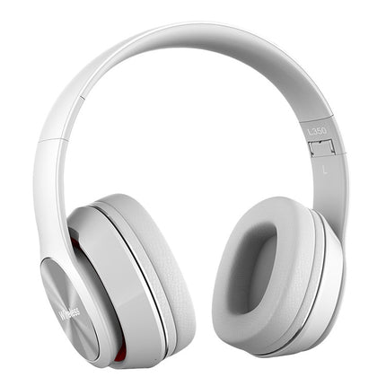 L350 Foldable Wireless Sports Stereo Bluetooth Headset, Supports IOS Power Display & HD Calling & FM & TF Card & 3.5mm AUX (White)-garmade.com
