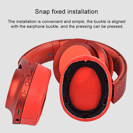 2pcs Sponge Headphone Protective Case for Sony MDR-100ABN / WH-H900N(Red)-garmade.com