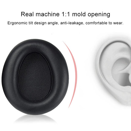 2pcs Sponge Headphone Protective Case for Sony MDR-10RBT / 10RNC / 10R(Black)-garmade.com