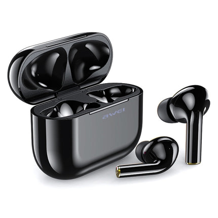 awei T29 Bluetooth V5.0 TWS True Wireless Sports Headset with Charging Case(Black)-garmade.com