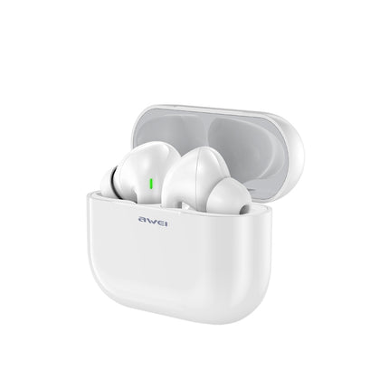 awei T29 Bluetooth V5.0 TWS True Wireless Sports Headset with Charging Case(White)-garmade.com