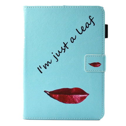 For iPad 9.7 (2018) & iPad 9.7 (2017) & Air 2 / Air Lips and Leaves Pattern Horizontal Flip Leather Case with Holder & Wallet & Card Slots & Sleep / Wake-up Function & Pen Slot-garmade.com