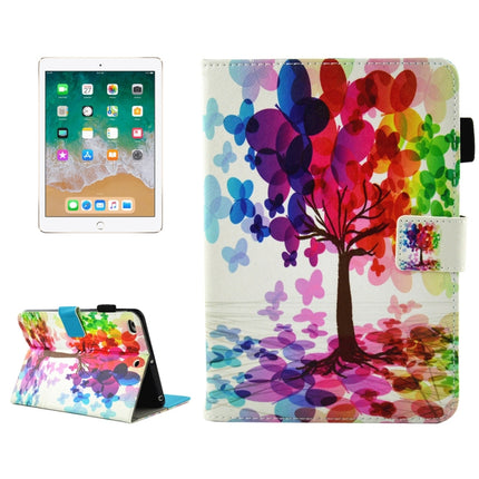 For iPad 9.7 (2018) & iPad 9.7 (2017) & Air 2 / Air Butterfly Tree Pattern Horizontal Flip Leather Case with Holder & Wallet & Card Slots & Sleep / Wake-up Function & Pen Slot-garmade.com