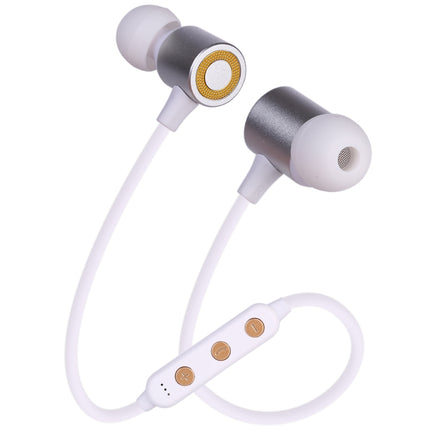 MG-G22 Portable Sports Magnetic Absorption Bluetooth V5.0 Bluetooth Headphones, Support TF Card(White)-garmade.com
