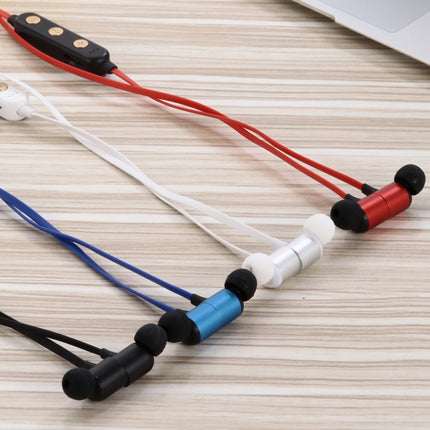 MG-G22 Portable Sports Magnetic Absorption Bluetooth V5.0 Bluetooth Headphones, Support TF Card(White)-garmade.com