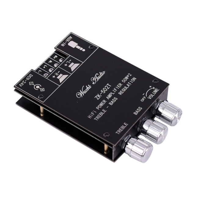 ZK-502T Bluetooth 5.0 50W x 2 Wireless TPA3116D2 Stereo HiFi Class D Amplifier Board Stereo Audio Amp Amplificador-garmade.com