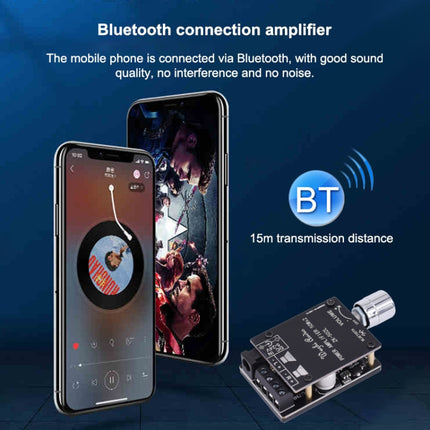 ZK-502T Bluetooth 5.0 50W x 2 Wireless TPA3116D2 Stereo HiFi Class D Amplifier Board Stereo Audio Amp Amplificador-garmade.com