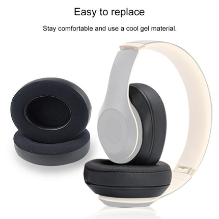2 PCS For Beats Studio 2.0 / 3.0 Headphone Protective Cover Ice Gel Earmuffs(Black)-garmade.com