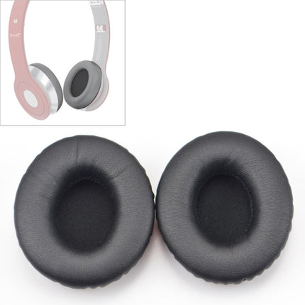 2 PCS For Beats Solo HD / Solo 1.0 Headphone Protective Leather Cover Sponge Earmuffs (Black)-garmade.com