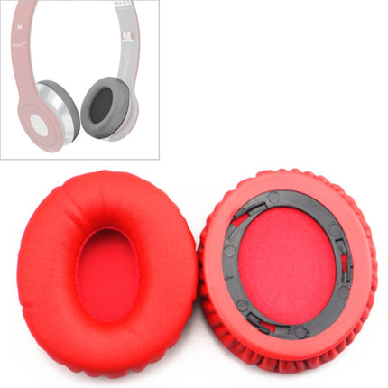 2 PCS For Beats Solo HD / Solo 1.0 Headphone Protective Leather Cover Sponge Earmuffs (Red)-garmade.com