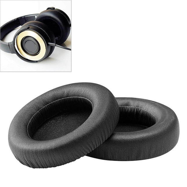 2 PCS For ATH WS550 Imitation Leather + Sponge Headphone Protective Cover Earmuffs (Black)-garmade.com