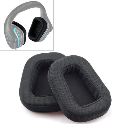2 PCS For Logitech G633 G933 Earphone Cushion Cover Earmuffs Replacement Earpads with Mesh (Plastin)-garmade.com