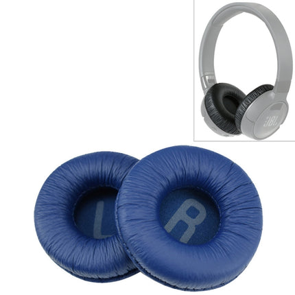2 PCS For JBL Tune 600BTNC / T500BT / T450BT Earphone Cushion Cover Earmuffs Replacement Earpads with Mesh(Blue)-garmade.com