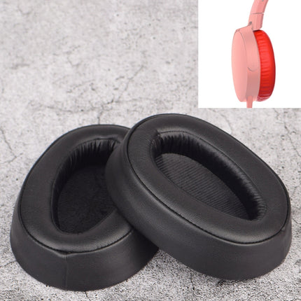 2 PCS For Sony MDR-100ABN / WH-H900N Earphone Cushion Cover Earmuffs Replacement Earpads with Mesh(Black)-garmade.com