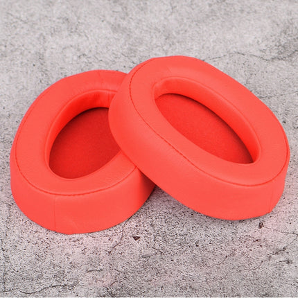 2 PCS For Sony MDR-100ABN / WH-H900N Earphone Cushion Cover Earmuffs Replacement Earpads with Mesh(Red)-garmade.com