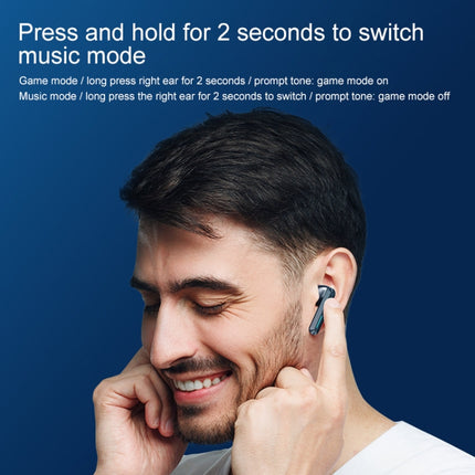 Original Lenovo XG01 IPX5 Waterproof Dual Microphone Noise Reduction Bluetooth Gaming Earphone with Charging Box & LED Breathing Light, Support Touch & Game / Music Mode (Tarnish)-garmade.com