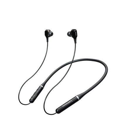 Original Lenovo XE66 Intelligent Noise Reduction 8D Subwoofer Magnetic Neck-mounted Sports Bluetooth Earphone, Support Hands-free Call (Black)-garmade.com