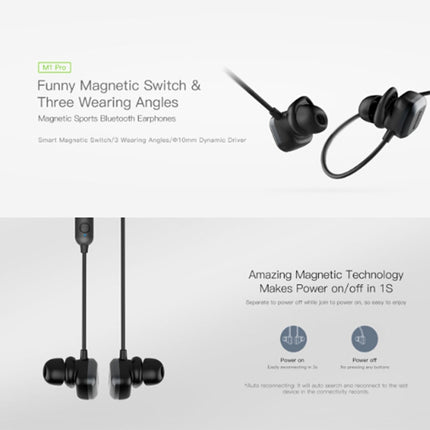 QCY M1 Pro Sports Wireless V4.1 Bluetooth Earphones with Mic(Black)-garmade.com