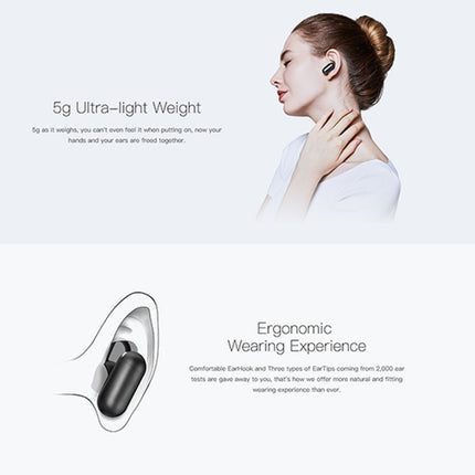 QCY Q12 Mini Ultra-light Wireless V4.1 Bluetooth Earphones with Mic, For iPad, iPhone, Galaxy, Huawei, Xiaomi, LG, HTC and Other Smart Phones(White)-garmade.com