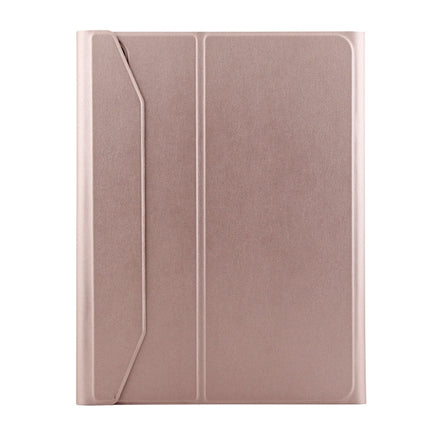 1130B Detachable Bluetooth 3.0 ABS Brushed Texture Keyboard + Lambskin Texture Leather Tablet Case for iPad Pro 11 inch (2018), with Three-gear Adjustment / Magnetic / Sleep Function(Pink)-garmade.com