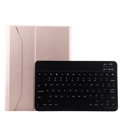 1130B Detachable Bluetooth 3.0 ABS Brushed Texture Keyboard + Lambskin Texture Leather Tablet Case for iPad Pro 11 inch (2018), with Three-gear Adjustment / Magnetic / Sleep Function(Pink)-garmade.com