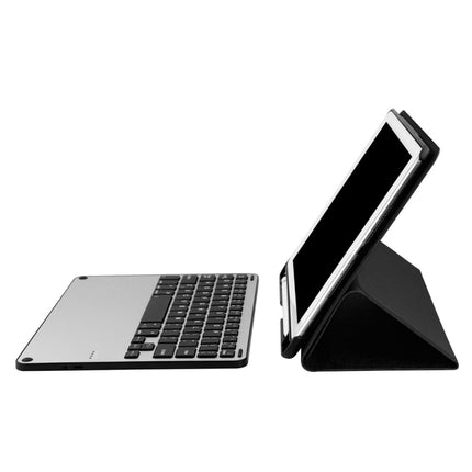 3018 Detachable Bluetooth 3.0 Aluminum Alloy Keyboard + Imitation Cloth Texture Leather Tablet Case for iPad Air / Air 2 / iPad Pro 9.7 inch, with Sleep / Water Repellent Function(Black)-garmade.com