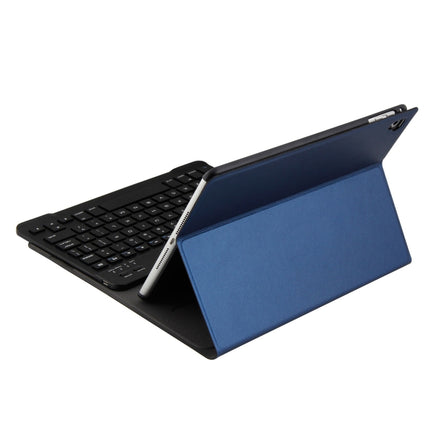 FT-1030 Bluetooth 3.0 ABS Brushed Texture Keyboard + Skin Texture Leather Tablet Case for iPad Air / Air 2 / iPad Pro 9.7 inch, with Three-gear Angle Adjustment / Magnetic / Sleep Function (Blue)-garmade.com