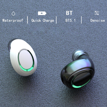 MD06 Mini In-ear TWS Wireless Touch Digital Display Bluetooth Earphone (Black)-garmade.com